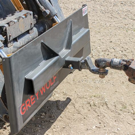 receiver hitch for skid steer|skid steer trailer hitch attachment.